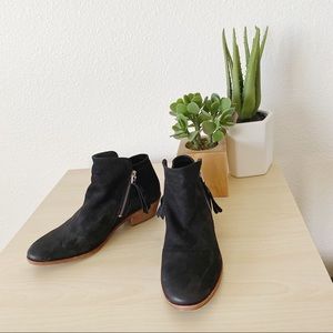 SAM EDELMAN packer black waxy nubuck leather boot